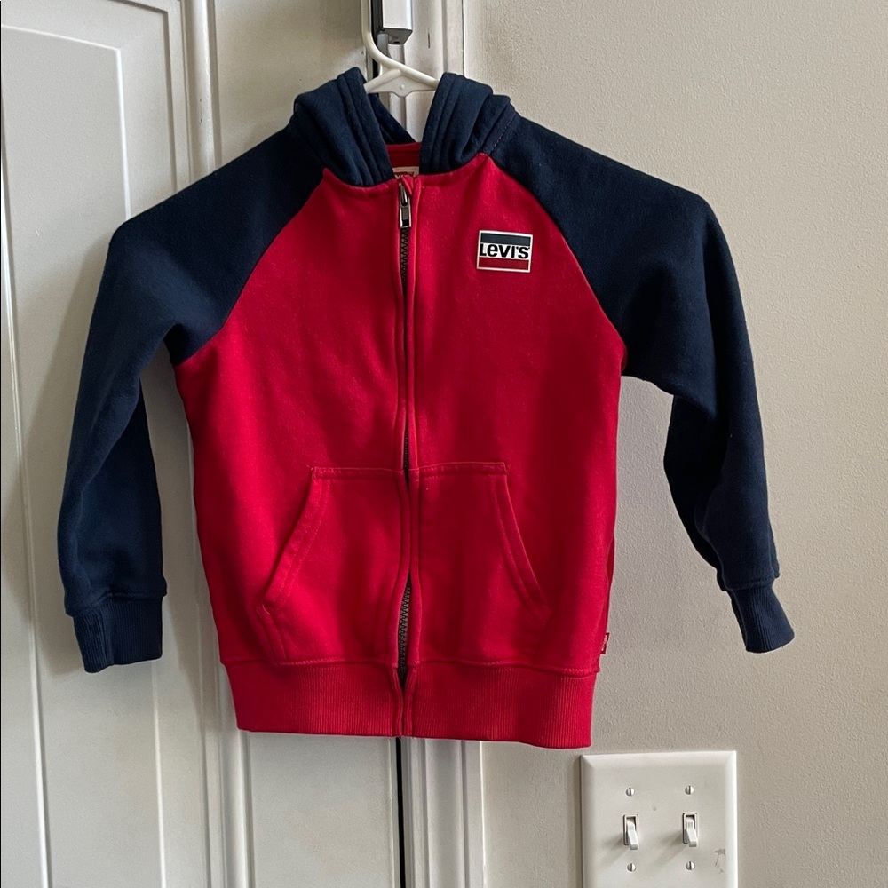 Levi's Kids Red and Navy Hoodie